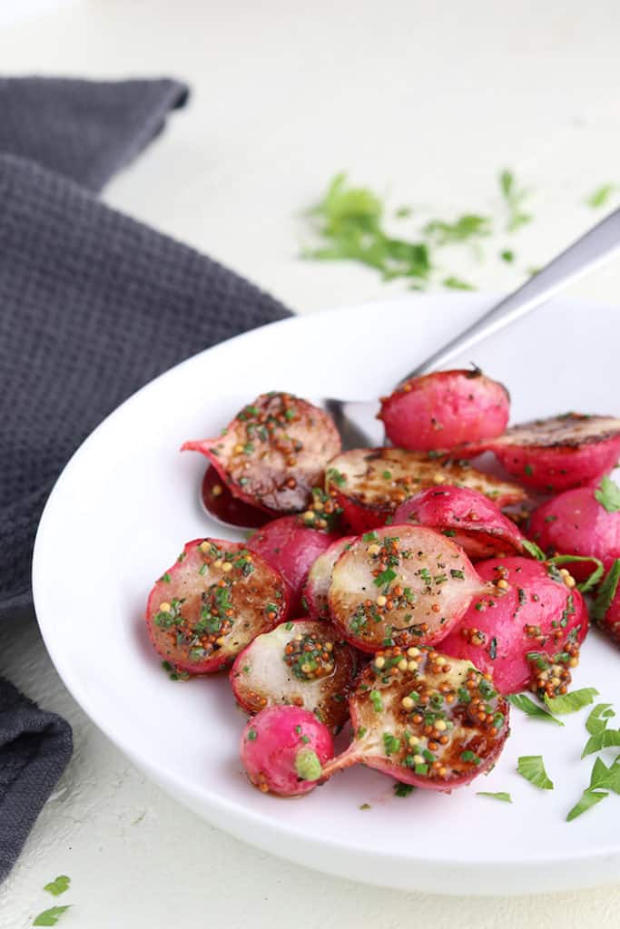 Garlic & Herb Roasted Radishes Recipe (Baked) | Keto Bosh