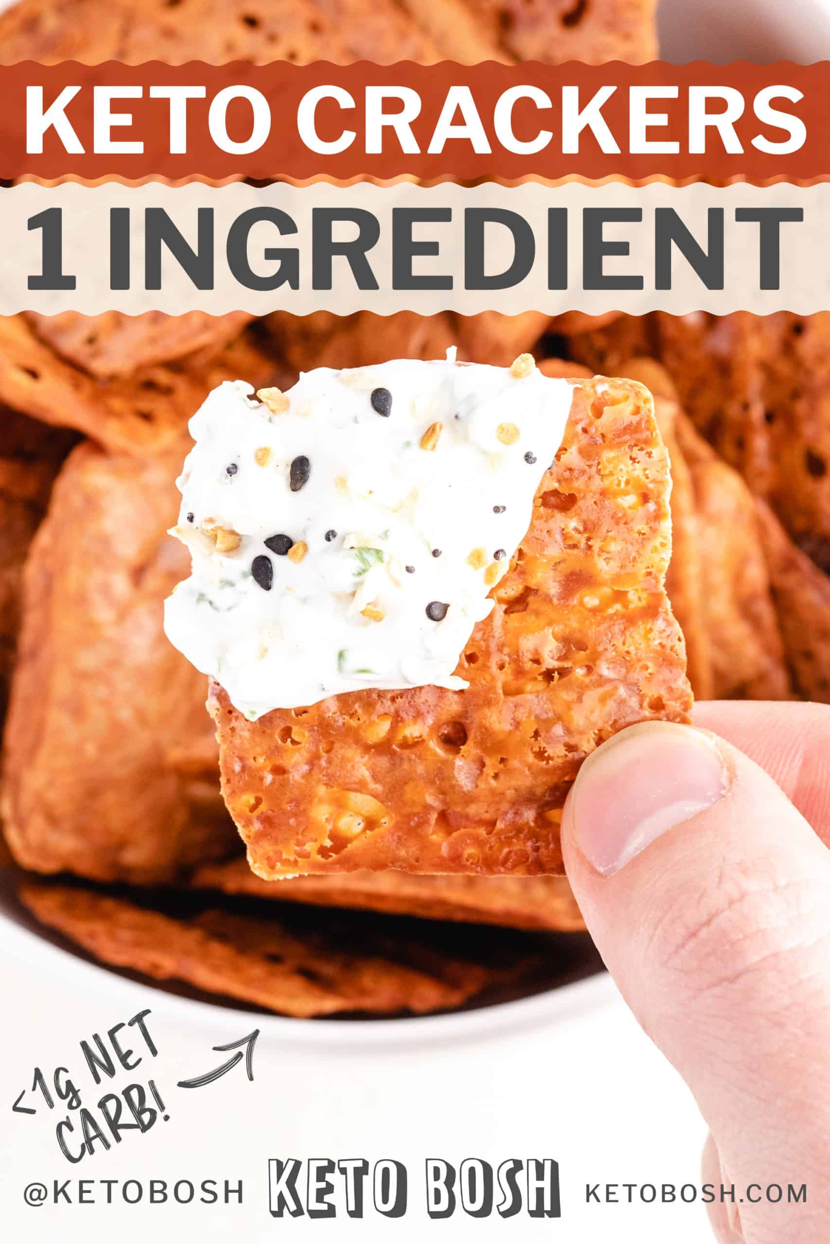 Easy Keto Cheese Crackers (1 Ingredient