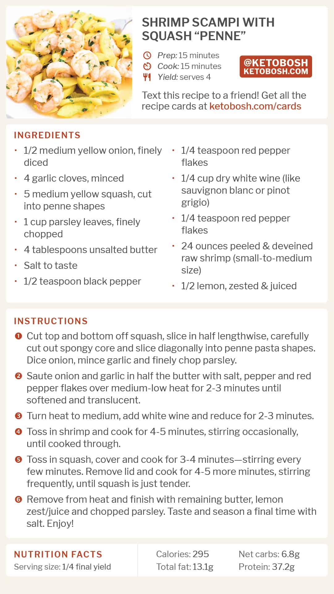 Keto Shrimp Scampi Recipe & Low Carb Pasta Substitute | Keto Bosh